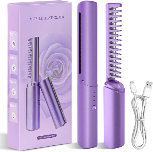 QuickSmooth Mini Adjustable Hair Straightener Hot Comb