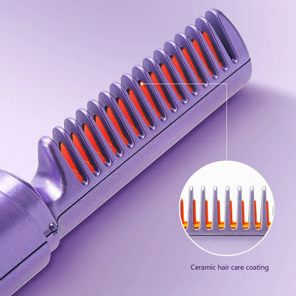 QuickSmooth Mini Adjustable Hair Straightener Hot Comb